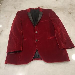 Hugo Boss Elegant Red Velvet Men's Blazer/Tuxedo Jacket